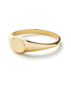 This elegant signet style ring is made with 10K Gold and ready to elevate your ring collection. Denim Skirt Trend, Shearling Vest, Gold Signet Ring, Casual Dress Shoes, Shoe Boutique, Ring Collection, Lingerie Accessories, Casual Wedding, Ring Collections