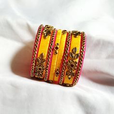 WhatsApp 9544751392 for orders. color size can be customized Thread Bangles, Handmade Jewelry Tutorials, Jewelry Tutorials, Handmade Jewelry, Bangles, Thread, Canning, Pins, Color