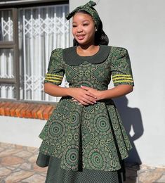 Sesotho Traditional Attire, Shoeshoe Dresses, Makoti Dresses African Women, Modern Xhosa Attire, Setswana Traditional Dresses, Makoti Attire, Xhosa Bride, Seshweshwe Dresses, Sotho Traditional Dresses