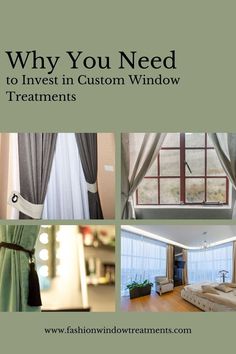 the front cover of a book with pictures of windows and curtains