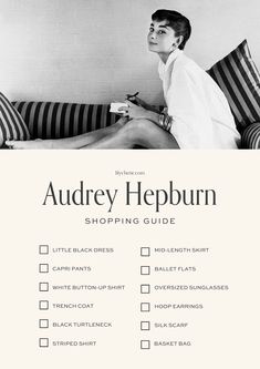 Audrey Hepburn Capsule Wardrobe, Dress Like Audrey Hepburn, Audrey Hepburn Style Outfits, Audrey Hepburn Outfit, Aubrey Hepburn, Audrey Hepburn Photos, Flamboyant Gamine, Audrey Hepburn Style, Fashion Capsule Wardrobe