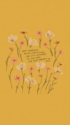 an image of flowers with the words and sayings above them