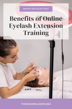 BENEFITS OF ONLINE EYELASH EXTENSION TRAINING Here are a few reasons why taking an online eyelash extension training could be a smart idea if you're interested in learning or improving the skills required to apply gorgeous sets of lashes. Remove Lash Extensions, Lash Extension Training, Beauty Entrepreneur, Eyelash Extensions Styles, Lash Extensions Styles, Lash Business