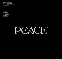 a black and white photo with the word peace in it's center, against a dark background