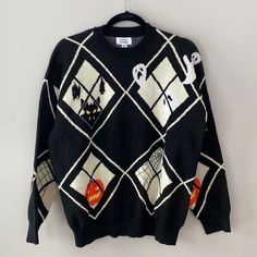 Unique Vintage Halloween Sweater Medium/Large NWT Vintage Halloween Sweatshirt, Halloween Sweater, Halloween Sweatshirt, Vintage Sweaters, Vintage Halloween, Unique Vintage, Vintage Black, Sweaters & Cardigans, Cardigans