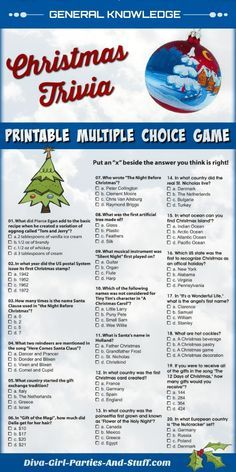 the christmas trivia printable game