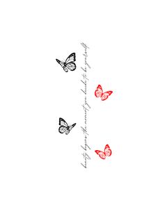 three butterflies flying in the sky with words written below them that read, i love you