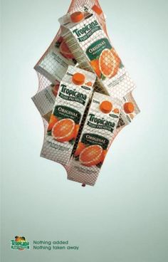 an advertisement for freckles oranges hangs in the air above other fruit products