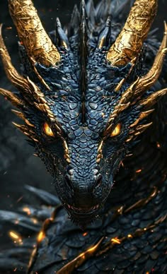 дракон, чёрный, золотые глаза Black Fire Dragon, Black And Gold Dragon Art, Black And Gold Dragon, Dragons Artwork, Dnd Painting, Divine Dragon, Animal Oc, Dragon Heads, Dragon Lady