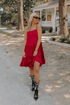 These Are The Days Midi • Impressions Online Boutique Summer Outfits Wedding, Themed Party Outfits, Western Outfits Women Party, Modern Cowgirl Outfits, Cowgirl Outfit Ideas, Dresses To Wear With Cowboy Boots, Cowgirl Outfits For Women, Cowgirl Dress, Boot Outfits