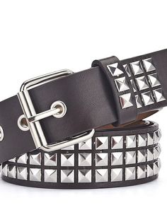 Style: Street/Punk/Grunge/Hip Pop/RockMaterial: Pu Leather/AlloyType: Buckle BeltQuantity: 1pcGender: FemaleLength: 113*3.8cmOccasion: Holiday/Party/Going Out/Club/Festival Emo Belts, Rock Star Belts, Emo Belts Punk, Black Punk Chain Belt With Belt Loops, Emo Studded Belt, Summer Outfit Accessories, Street Punk, Coffee Fashion, Jeans Outfit Summer