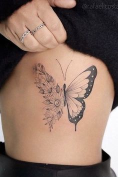 A Butterfly Tattoo, Rib Tattoos For Women, Muster Tattoos, Chest Tattoos For Women, Pretty Tattoos For Women, Dope Tattoos For Women, Butterfly Tattoo Designs, Cute Tattoos For Women