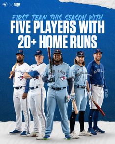 five players with 20 + home runs on the cover of espn baseball's first team this season