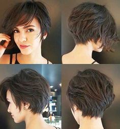 Pixie Bob Styles für elegante Damen  #frisyrer #Frisuren #coiffures #hairstyles #причесок #зачісок #χτενίσματα Long Pixie Haircut Aesthetic, Inverted Bob Pixie Haircut, Versatile Short Hairstyles For Women, Short Hair Unstyled Haircuts, Short Short Layered Hair, Short Back Long Front Haircut Pixie Hair, Short Hairstyle Women Undercut Edgy, Long Pixie Haircut Square Face, Layered Long Pixie Haircut