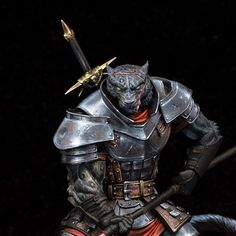 Beast Warrior, Coloring Metal, Tabletop Painting, Dnd Mini, Job Inspiration, D&d Minis, Character Statue, Painting Miniatures, D&d Miniatures