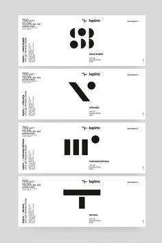 three different types of font and numbers are shown in this graphic design book, which is designed