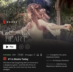 Once upon a broken heart Stephanie Garber Fanart, Movies By Genre, Fantasy Novels, Books For Teens