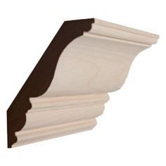 the corner of a wooden corbge on a white background