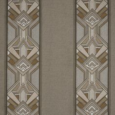 a brown and beige wallpaper with geometric designs