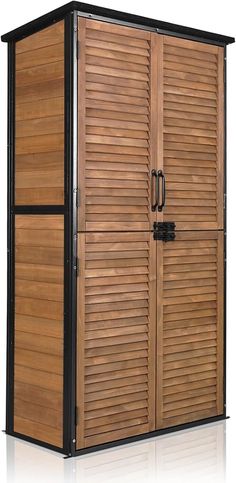 { Brand: Aivituvin Color: Brown Material: Wood Product Dimensions: 16.6"D x 32.1"W x 63.1"H Assembly Required: Yes Feature 【Waterproof Design】: This storage shed features an asphalt peaked roof that protects against rain and snow at the same time! The raised wood floor prevents water from seeping in and ensures that the storage space is dry and safe. 【Stable Construction】: Our outdoor garden sheds are made of natural fir wood and metal brackets that are more than three times as stable as other products, ensuring they withstand various weather conditions for long-lasting durability. 【Adjustable interior space】: The outdoor storage cabinet is equipped with three adjustable shelves and a large space for storing long tools, allowing you to freely adjust the interior space according to your act Outdoor Storage Cabinet Waterproof, Outdoor Game Storage, Sand Boxes, Foldable Bench, Wooden Sandbox, Outdoor Garden Sheds, Toy Bin, Outdoor Storage Shed, Garden Tool Shed