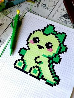 Squared Paper Art, Cross Stitch Patterns Easy Pixel Art, Minecraft Drawings Pixel, Dino Pixel Art, Pixel Drawing Easy, Cute Small Pixel Art, Pixel Art Ideas Simple, Pixel Art Dinosaur, Pixel Art Aesthetic Easy