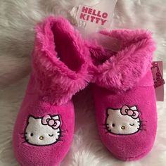 Hello Kitty High Ankle Boots, Hot Pink, New With Tags. Excellent Condition Casual Pink Winter Booties, Cute Non-slip Winter Boots, Hello Kitty High, Kuromi Clothes, Birthday Things, Girly Apartments, Girly Apartment Decor, High Ankle Boots, Swag Shoes