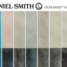 the color swatches for daniel smith extra fine wash