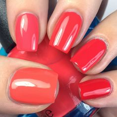 Polish Etc. (OPI) Thumb – Can’t Afjord Not to Index – Live.Love.Carnival Middle – Aloha From OPI Ring – Cajun Shrimp Pinky – Coca-Cola Red Aloha From Opi, Shellac Nails Designs, Opi Purple, Opi Swatches, Simple Nail Designs Acrylic, Precious Nails, Opi Red, Opi Pink, 2019 Nails