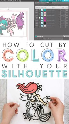 how to cut by color with silhouettes in adobe and photoshopped on paper