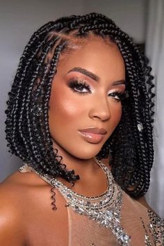 African American Braids Hairstyles Braids For Older Black Women Over 50, Stylish Braids, Hairstyle 2024, Bob Braids Hairstyles, Short Box Braids Hairstyles, Hairstyles Pictures, Braids Styles