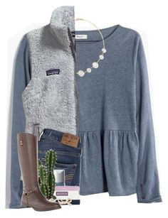 "i love a good patagonia vest" by madelinelurene ❤ liked on Polyvore featuring Madewell, Ippolita, Patagonia, Hollister Co., Christian Dior, Vineyard Vines, Abigail Ahern, Kate Spade and Charles David Vineyard Vines Outfits, Clothes For Winter, Patagonia Vest, Abigail Ahern, Urban Fashion Trends, Charles David, Fall Winter Outfits, Online Shopping Clothes, Look Cool