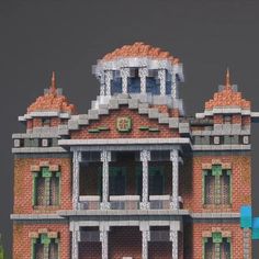 an old building made out of lego bricks