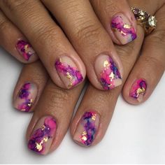 Sharpie Nails, Sns Nails Designs, Short Nail Manicure, Gold Nail Designs, May Nails, Gold Nail, Cute Gel Nails, Long Acrylic