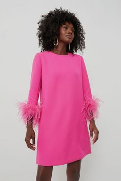 Tuckernuck Dress, Feather Cuffs, Mary Dress, Retro Glam, The Mod, Cocktail Attire, Pink Feathers, Clothes For Sale, Dresses For Sale