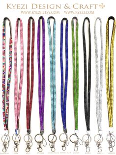 *Beautiful Rhinestone Lanyards, available in a variety of sparkly and luxurious colors! Every lanyard is attached with key chain, lobster claps ,and a loop for cellphone / other tech gadgets* Weekly Sales / Promotions: Email us at kyeziteam [!at] gmail.com for more details on our latest weekly sales, or receive bulk discount for larger orders! Bulk Discount: 10% Discount Auto Applies to purchases with 5 orders or more! Need larger amount? Email us at kyeziteam [!at] gmail.com for better bulk pri Luxurious Colors, Key Chain Holder, Sale Promotion, Colored Contacts, Candy Bags, Badge Holders Lanyard, Tech Gadgets, Bling Bling, Crystal Rhinestone