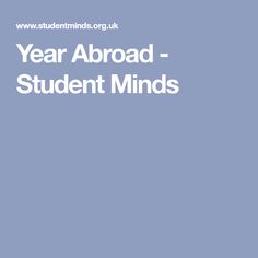 the text year abroad - student minds on a blue background with an image of a clock