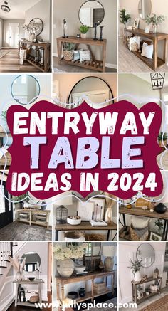 entryway table ideas, entrytable decor ideas, hallway table decor Entry Table Decorations, Hall Table Decor, Sideboard Decor Ideas, Entry Table Decor Ideas, Front Entry Tables, Diy Entry Table, Hallway Table Decor, Entryway Table Ideas, Farmhouse Entry Table