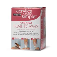 ASP Form-A-Nail is a quick and easy way to create a set of acrylic nails | | ASP Form-A-Nail | Sally Beauty Do It Yourself Nails, Winter Lip Color, Diy Dry Shampoo, Acrylic Nail Set, Broken Nails, Lip Gloss Colors, Acrylic Set, Best Lipsticks, Sally Beauty