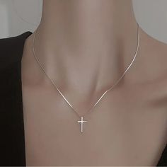 020 Brand New Sterling Silver Minimalistic Cross Pendant Necklace -Has Rhodium Finish For Extra Shine And Also Extra Protection -100 % Lead And Nickel Free -100 % Hypoallergenic -Will Not Tarnish Or Fade -Perfect For Gift, Holiday,Christmas,Birthday,Vacation, Mother's Day,Valentine's Day Comes In A Little Gift Box Like The Item? Make An Offer Same Day Shipping Happy Shopping Sterling Silver Cross Necklace For Women, Silver Necklaces Simple Pendant, Small Silver Cross Necklace, Minimalist Cross Pendant Necklace With Clavicle Chain, Silver Cross Pendant Charm Necklaces, Silver Minimalist Cross Necklace With Clavicle Chain, Elegant Silver Cross Necklace For Everyday, Elegant Everyday Silver Cross Necklace, Sliver Necklaces