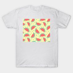 a white t - shirt with watermelon slices on it