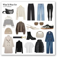 Winter City Break Outfit Ideas, Winter Outfits City Break, City Break Winter Outfits, City Break Capsule Wardrobe, Winter City Break Outfit, Capsule Wardrobe Winter, Winter City Break, City Break Outfit, Holiday Capsule Wardrobe