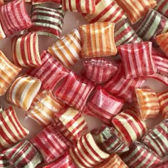 red, green and white striped glass beads