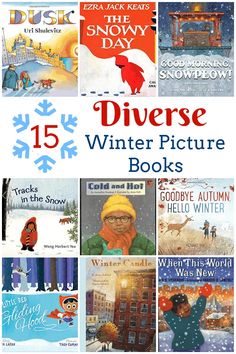 the winter picture books for kids to read in their own bookcases, with text overlay