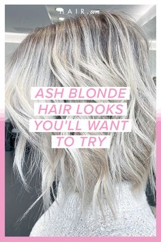 Ash Blonde On Grey Hair, White Blonde Grey Hair, Blonde Hair For Grey Hair, Ash Icy Blonde Balayage, Blonde To Blend Gray Hair, Silver Blonde Hair Balayage Platinum, Ash Blonde Hair Platinum, Platinum Blonde And Grey Hair, Cool Grey Hair Women