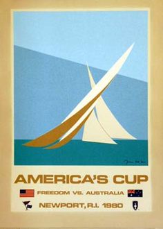 an old poster advertising the america's cup