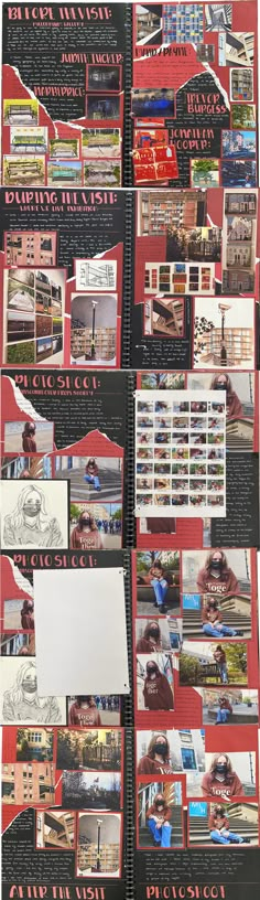 a collage of photos and postcards with the names of different places in them