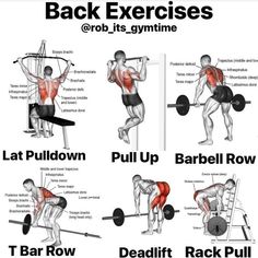 an image of a man doing back exercises with barbell row and deadlift pull