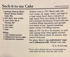 a close up of a sign with instructions on how to make cake