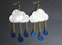 Awesome! Amazing! Our latest arrival. Cloud and Raindrop Dangle Earrings at $14.99. #FunEarrings #ShowpieceEarrings #DangleEarrings #FunkyEarrings #GoldEarrings #RaindropEarrings #UniqueEarrings #ArtEarrings #RaindropJewelry #CloudJewelry Cloud Earrings, Funky Earrings, Art Earrings, A Rainy Day, Delicate Earrings, Wire Earrings, Etsy Earrings Dangle, Fun Earrings, Trendy Jewelry