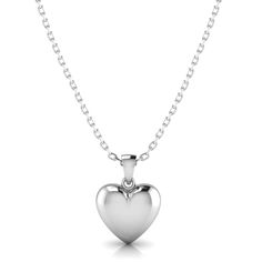 PRICES MAY VARY. [THEME & DETAILS]: 925 Sterling Silver Puff Heart Pendant Necklace Specially Designed for your love one Pendant Necklace. Wedding Jewellery, Love with Nature, Professional Jewellery, Marriage Cermony, Precious gift for your love. Size of Pendant Part is 13.5-MM. Overall size 18 inches (16+2 inches) with 2 inch of adjustable chain which makes it flexible in size for various age groups. [MATERIAL]: 925 Sterling Silver (Nickel-free, Lead-free, Cadmium-free) . Products are coated wi Sterling Silver Heart Pendant, Precious Gift, Sterling Necklaces, Silver Heart Pendant, Professional Jewelry, Necklace Wedding, Free Products, Wedding Jewellery, Girls Jewelry